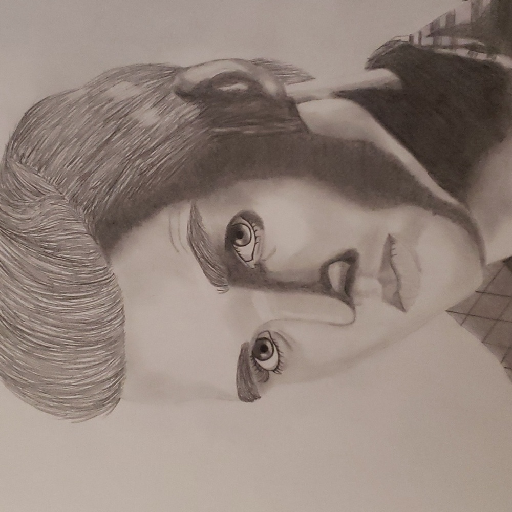 8.5x11 Graphite drawing of Mikey Way
